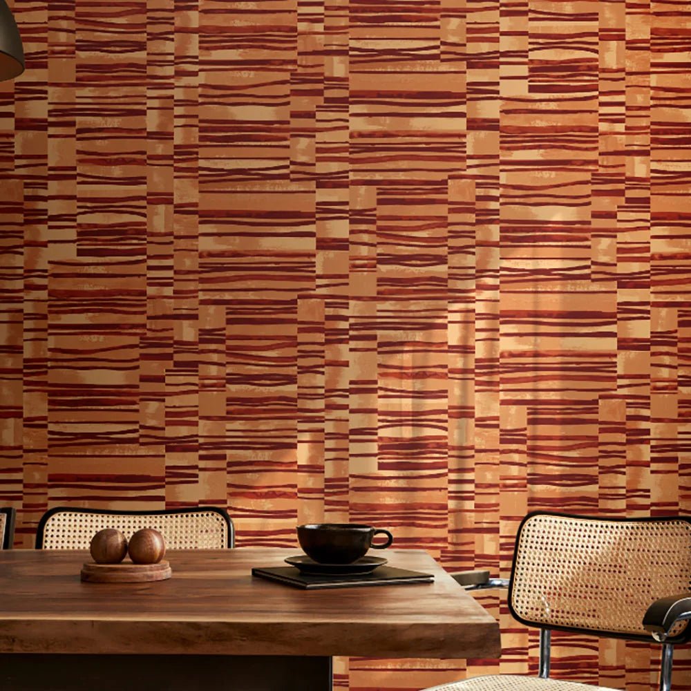 Structures Wallpaper - Burnt Umber - Ohpopsi - FRA50119W - Premier Wallcovering