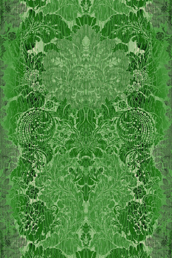 Studio Damask Wallpaper - Green - Timorous Beasties - ROR/SDAM/TAKI/03 - Premier Wallcovering