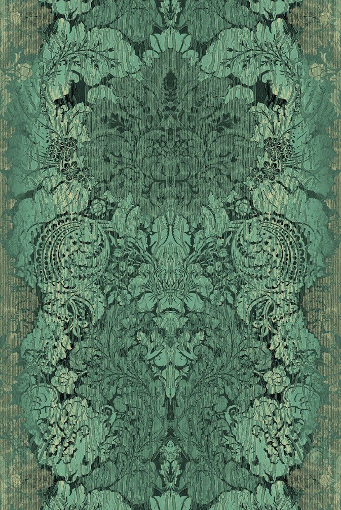 Studio Damask Wallpaper - Turquoise - Timorous Beasties - ROR/SDAM/TAKI/01 - Premier Wallcovering