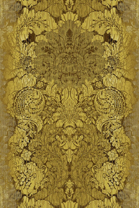 Studio Damask Wallpaper - Yellow - Timorous Beasties - ROR/SDAM/TAKI/02 - Premier Wallcovering