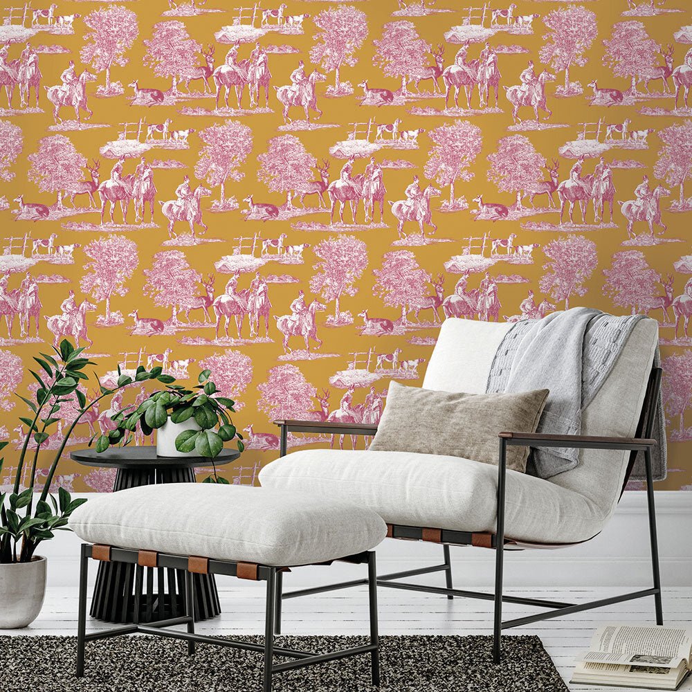 Studley Wallpaper - Ochre - Timothy Wilman - TW2475 - Premier Wallcovering