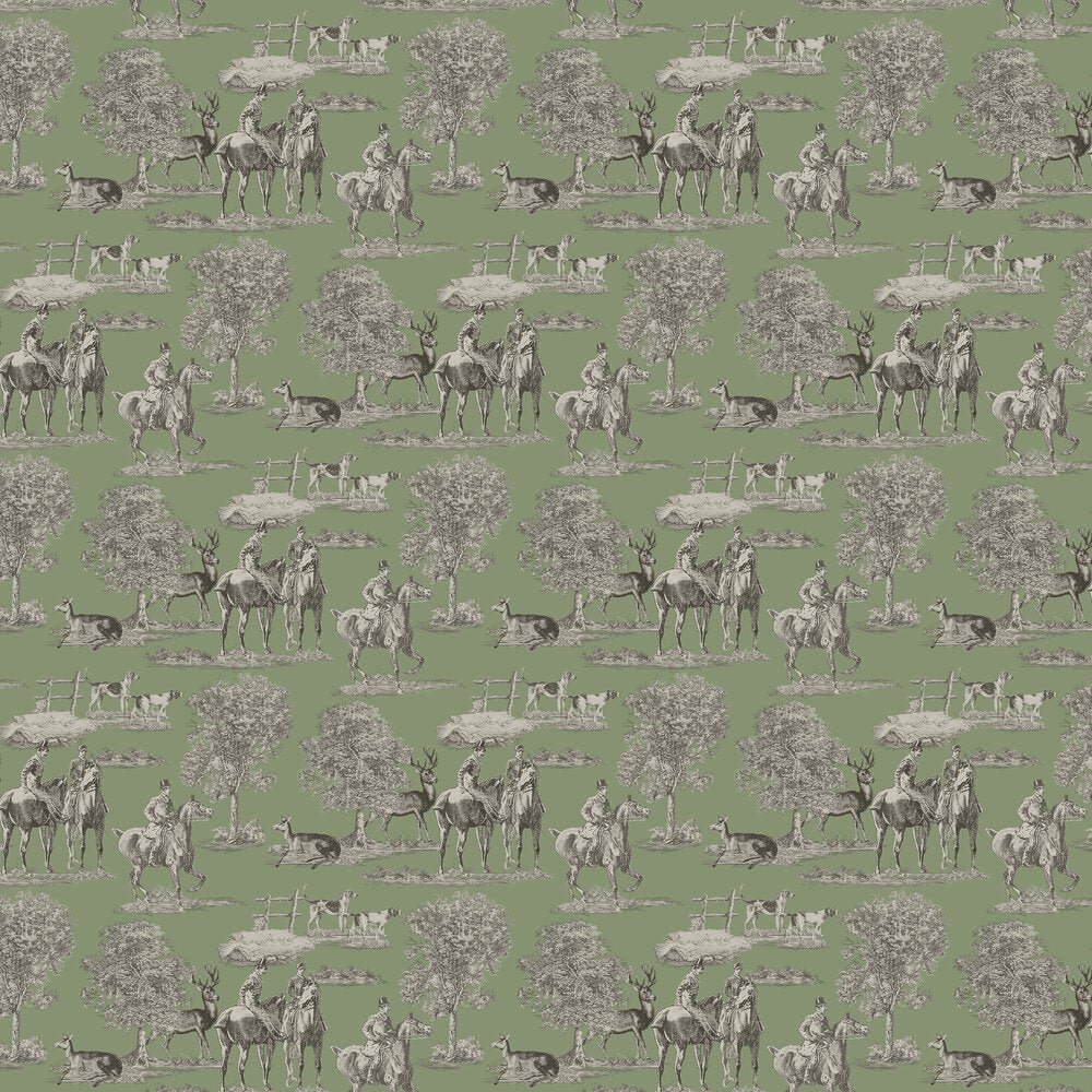 Studley Wallpaper - Hunter Green - Timothy Wilman - TW2474 - Premier Wallcovering