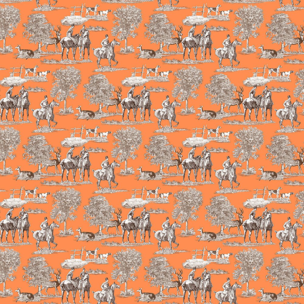 Studley Wallpaper - Bright Coral - Timothy Wilman - TW2472 - Premier Wallcovering