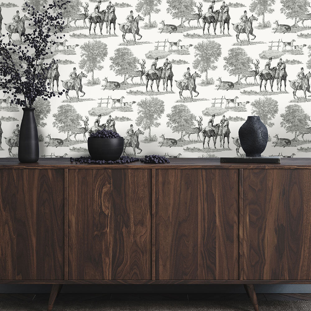 Studley Wallpaper - Charcoal - Timothy Wilman - TW2473 - Premier Wallcovering
