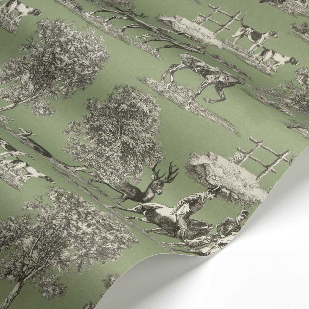 Studley Wallpaper - Hunter Green - Timothy Wilman - TW2474 - Premier Wallcovering