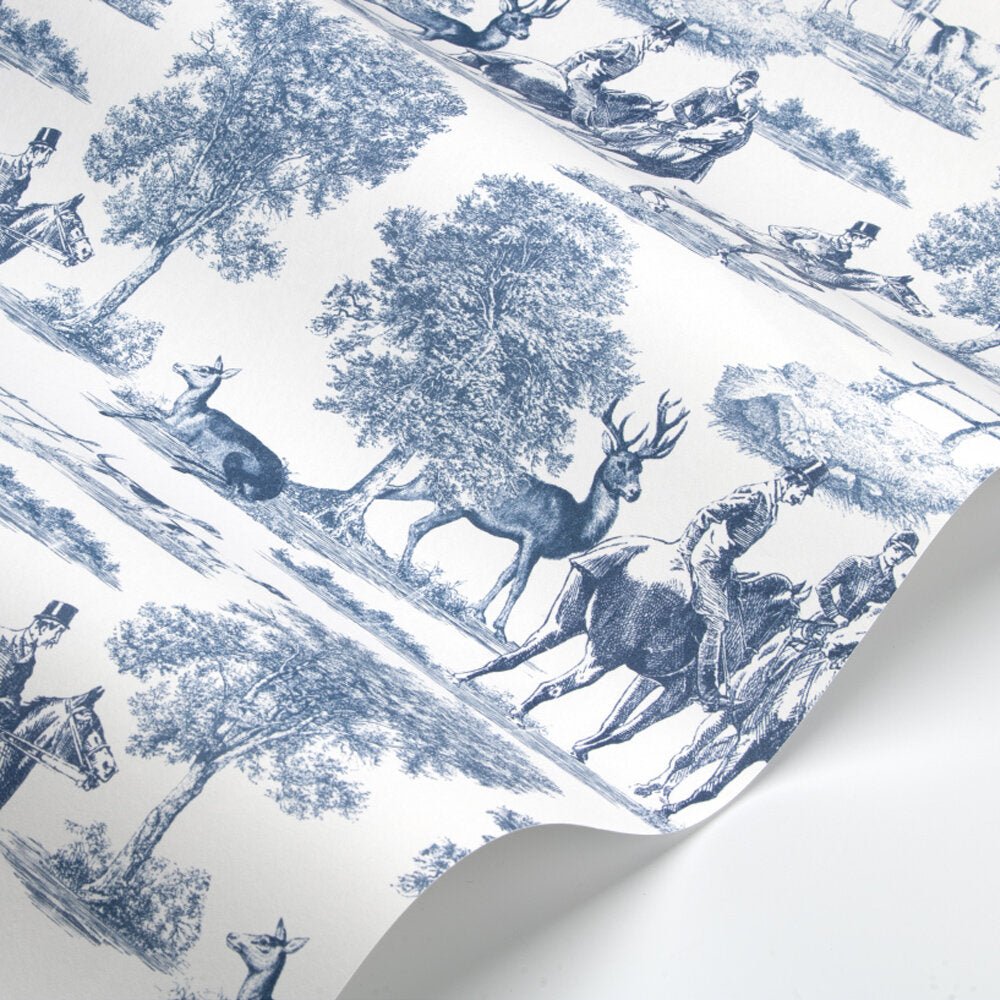 Studley Wallpaper - Royal Blue - Timothy Wilman - TW2476 - Premier Wallcovering
