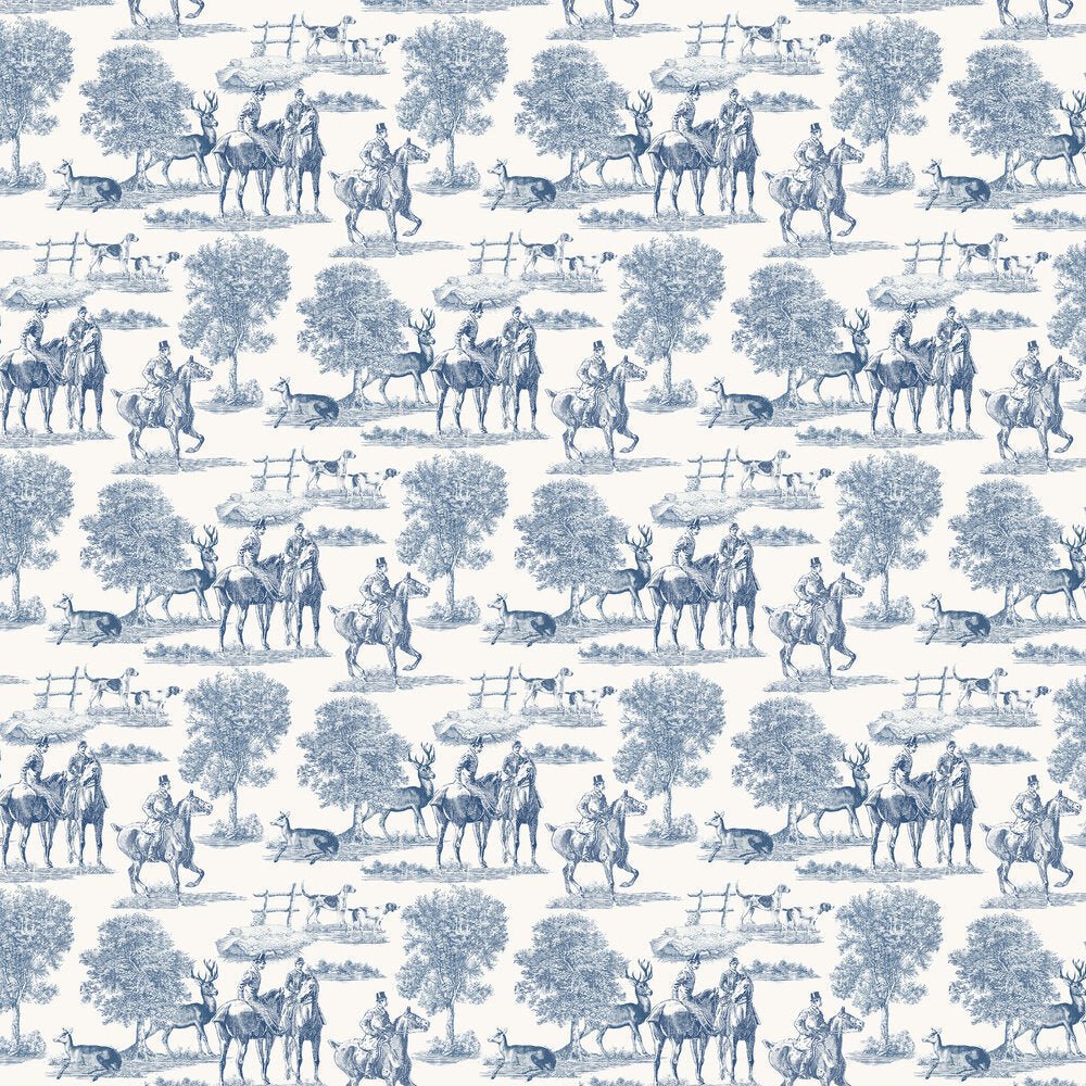 Studley Wallpaper - Royal Blue - Timothy Wilman - TW2476 - Premier Wallcovering