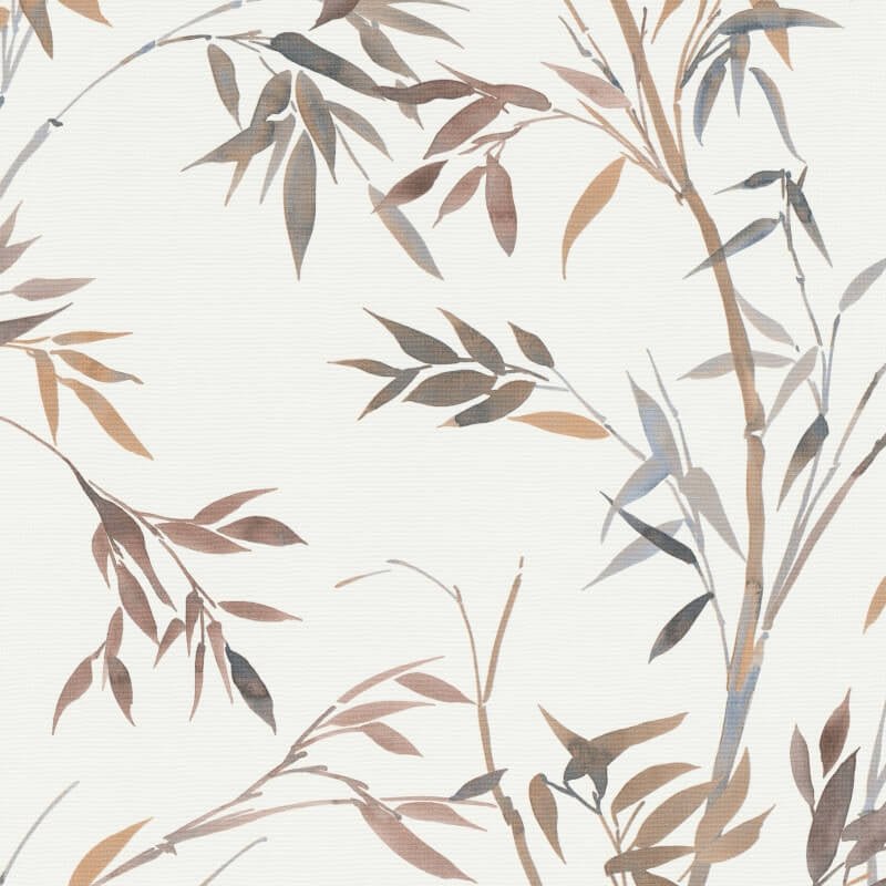 Stunning Bamboo Leaf Wallpaper - Brown - Erismann - 10388 - 11 - Premier Wallcovering