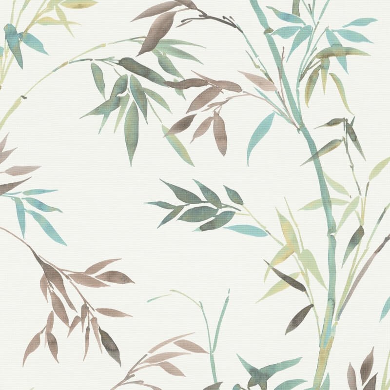 Stunning Bamboo Leaf Wallpaper - Green Multi - Erismann - 10388 - 18 - Premier Wallcovering