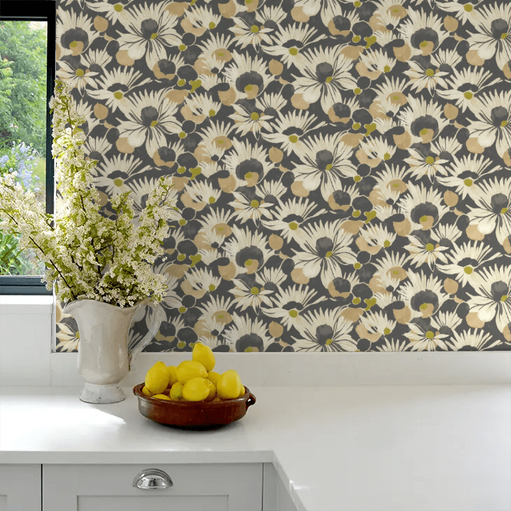 Suiren Wallpaper - Ebony - Ohpopsi - HAN50146W - Premier Wallcovering