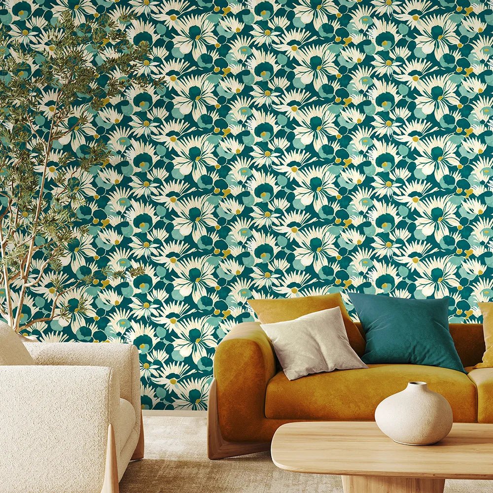 Suiren Wallpaper - Peacock - Ohpopsi - HAN50144W - Premier Wallcovering