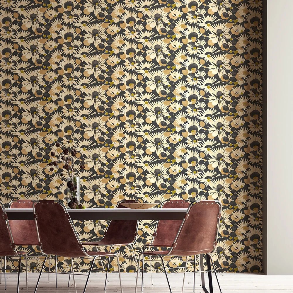 Suiren Wallpaper - Ebony - Ohpopsi - HAN50146W - Premier Wallcovering