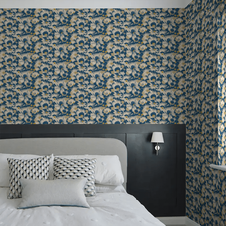 Suiren Wallpaper - Indigo - Ohpopsi - HAN50145W - Premier Wallcovering