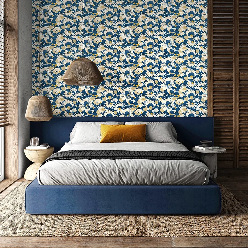 Suiren Wallpaper - Indigo - Ohpopsi - HAN50145W - Premier Wallcovering