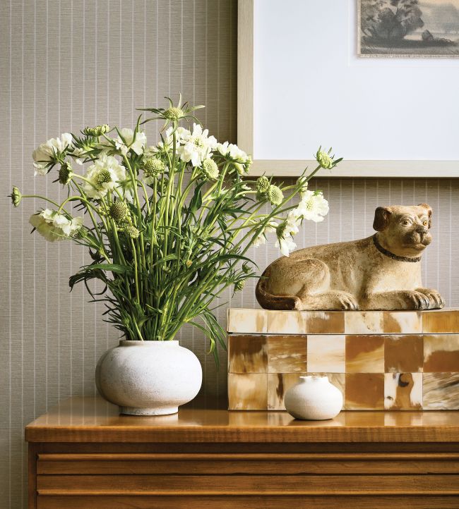 Suited Stripe Wallpaper - Navy - Thibaut - T44030 - Premier Wallcovering