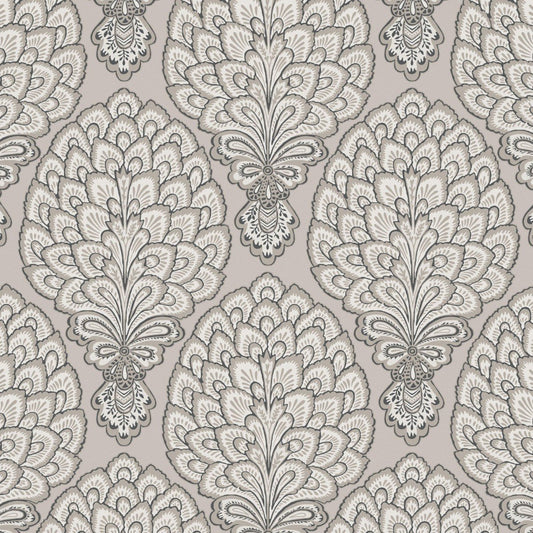 Sultan Wallpaper - Taupe - Warner House - Premier Wallcovering
