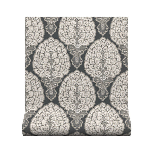 Sultan Wallpaper - Charcoal - Warner House - Premier Wallcovering