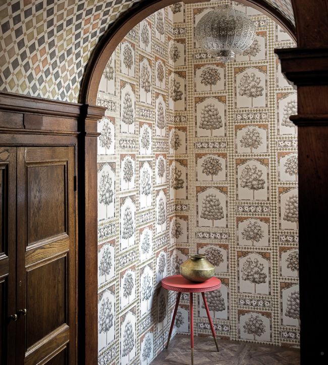 Sultans Palace Wallpaper - Metallic Gold & Spice - 113/10031 - Cole & Son - Premier Wallcovering