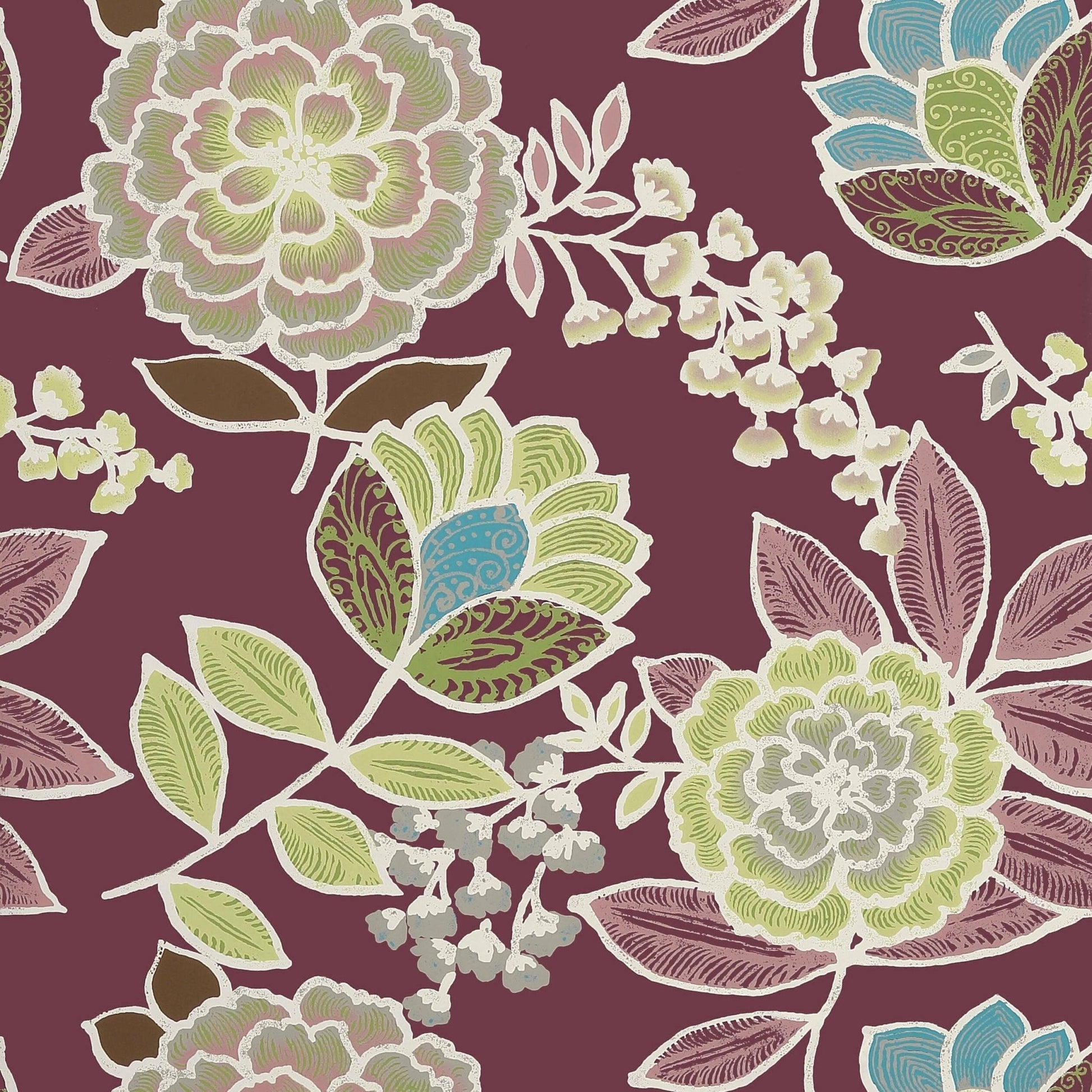 Sulu Wallpaper - Plum - Thibaut - T13012 - Premier Wallcovering