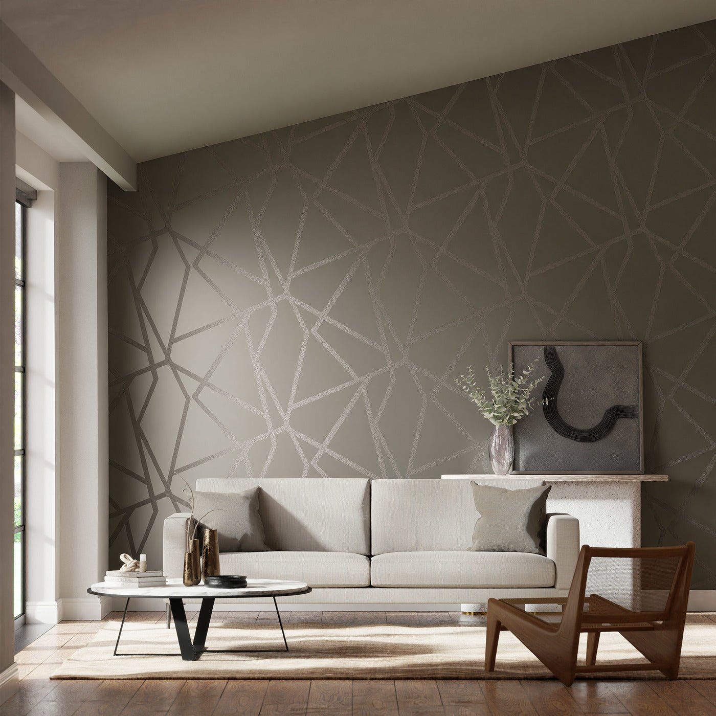 Sumi Shimmer Wallpaper - Flint - Harlequin - HMFW111571 - Premier Wallcovering