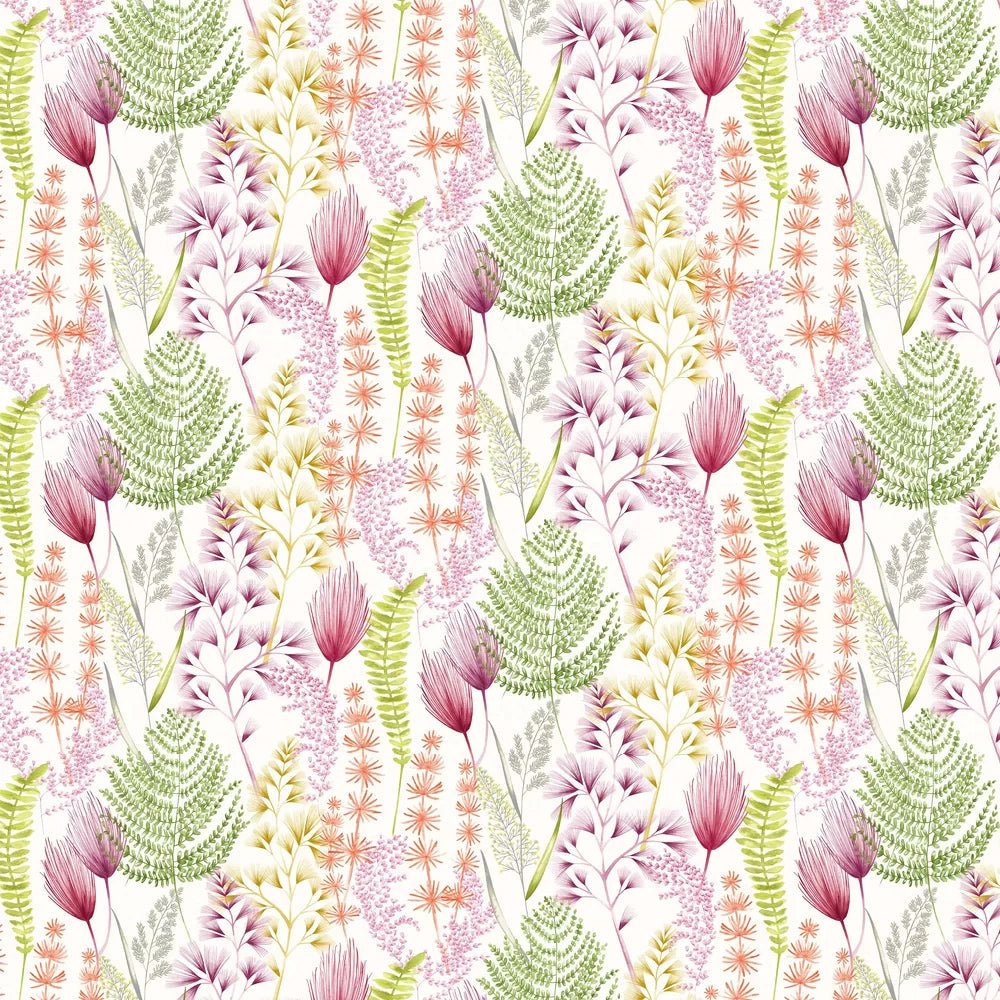 Summer Ferns Wallpaper - Coral Pink - Ohpopsi - JRD50101W - Premier Wallcovering