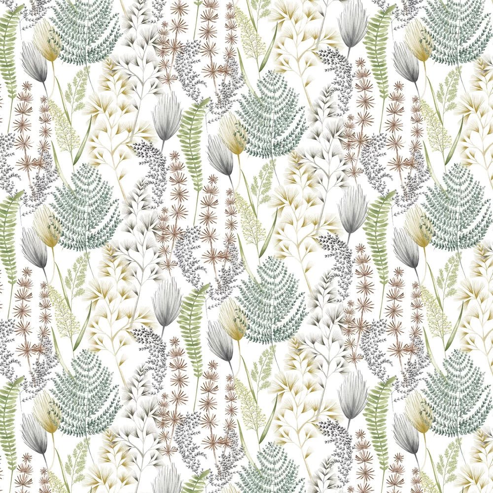 Summer Ferns Wallpaper - Earth Organic - Ohpopsi - JRD50106W - Premier Wallcovering