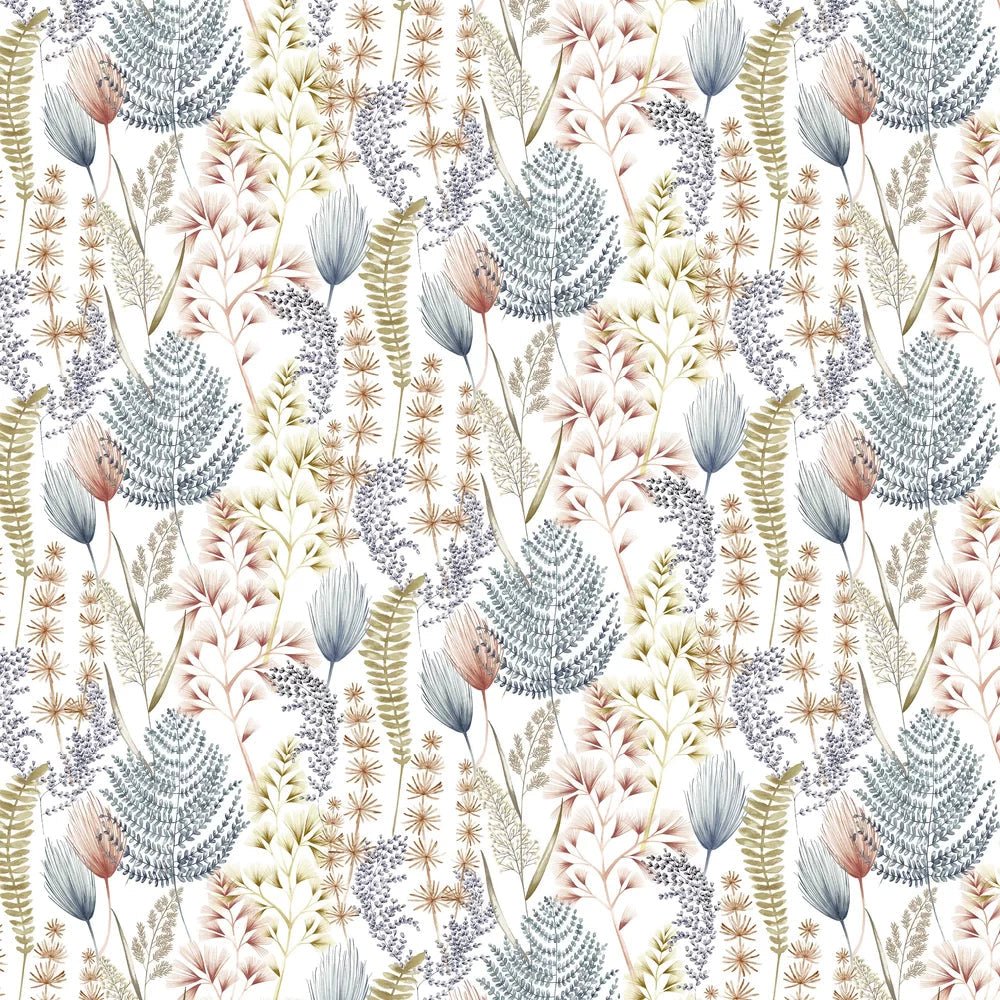 Summer Ferns Wallpaper - Denim - Ohpopsi - JRD50104W - Premier Wallcovering