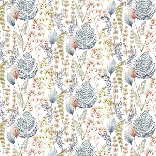Summer Ferns Wallpaper - Denim - Ohpopsi - JRD50104W - Premier Wallcovering