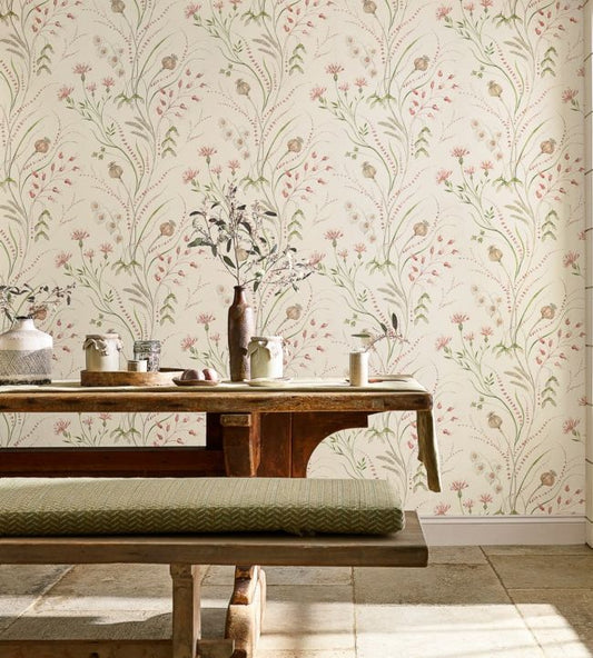 Summer Harvest Wallpaper - Claret/Olive - DEBB216495 - Sanderson - Premier Wallcovering