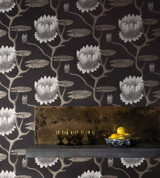 Summer Lily Wallpaper - Hyacinth Blue & Seafoam on Stone - 95/4024 - Cole & Son - Premier Wallcovering