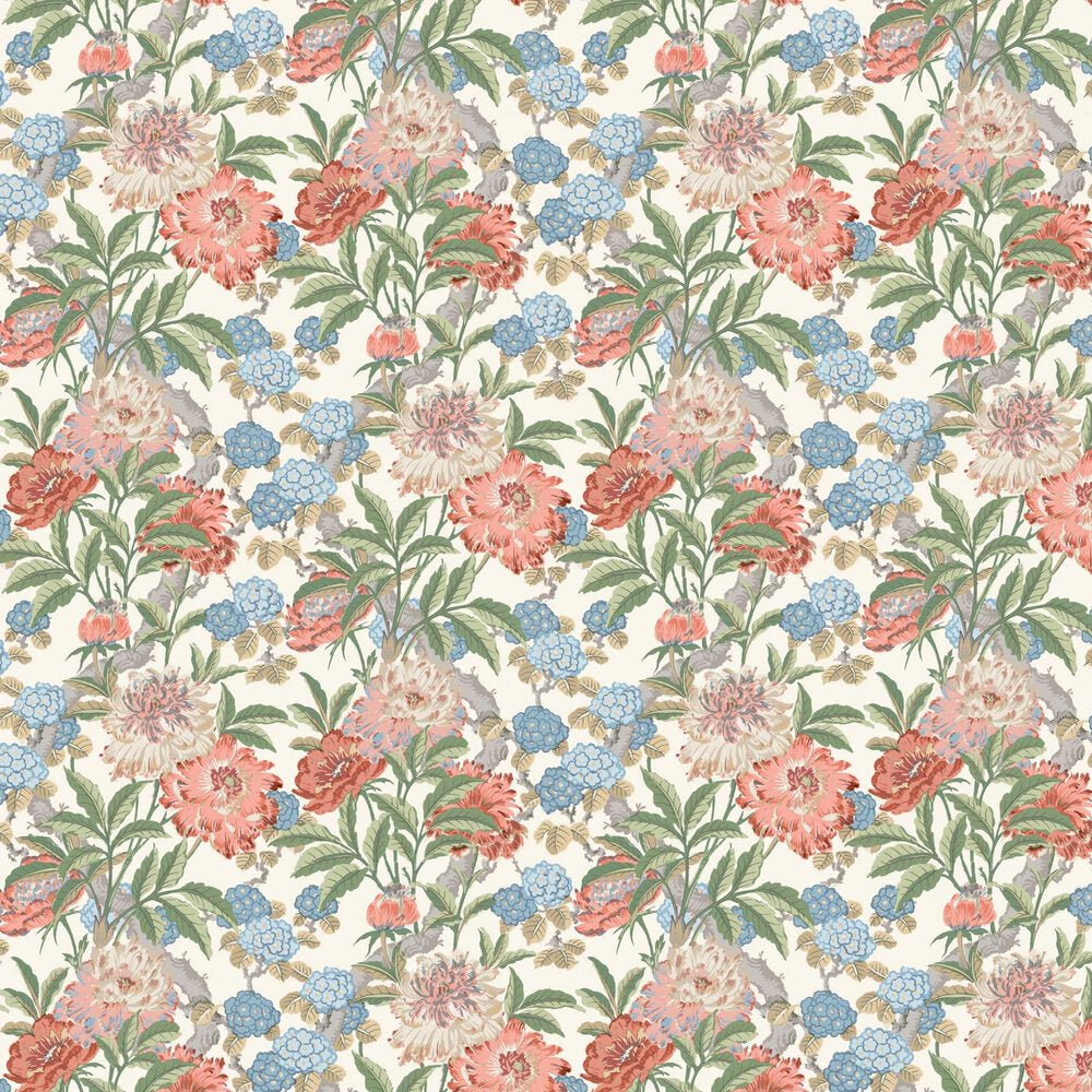 Summer Peony Wallpaper - Red/ Green - GP & J Baker - BW45095/7 - Premier Wallcovering