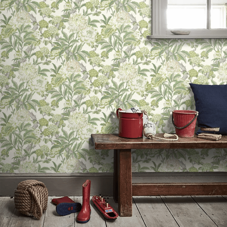 Summer Peony Wallpaper - Green - GP & J Baker - BW45095/3 - Premier Wallcovering