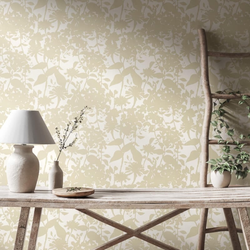 Summer Silhouette Wallpaper - Chalk/Linen - Hoopla Walls - HWA1220W - Premier Wallcovering