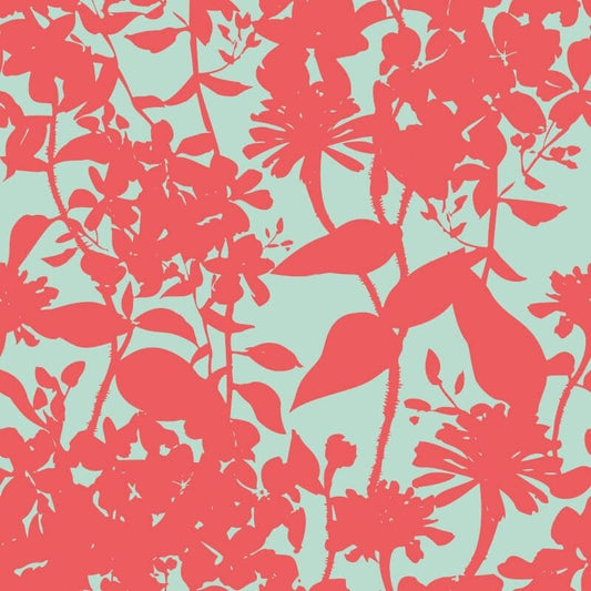 Summer Silhouette Wallpaper - Coral Twist - Hoopla Walls - HWA1216W - Premier Wallcovering