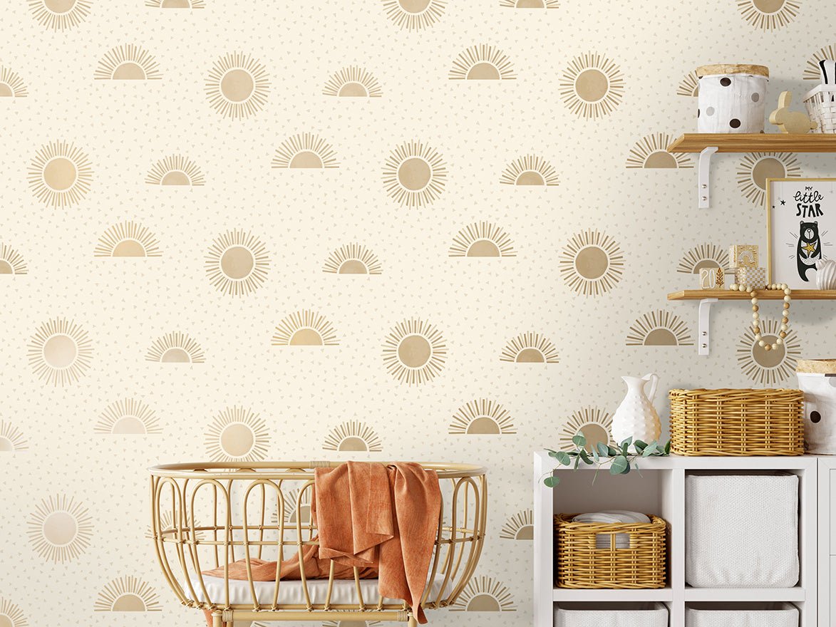 Sunbeam Wallpaper - Beige/Gold - Holden Décor - 13322 - Premier Wallcovering