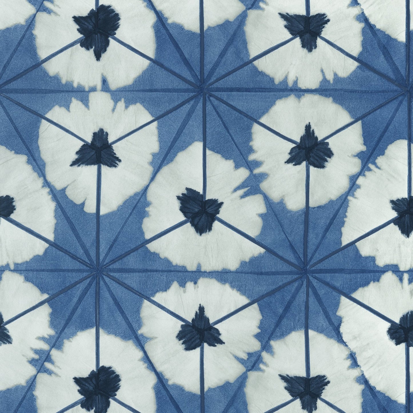 Sunburst Wallpaper - Navy - Thibaut - T13093 - Premier Wallcovering
