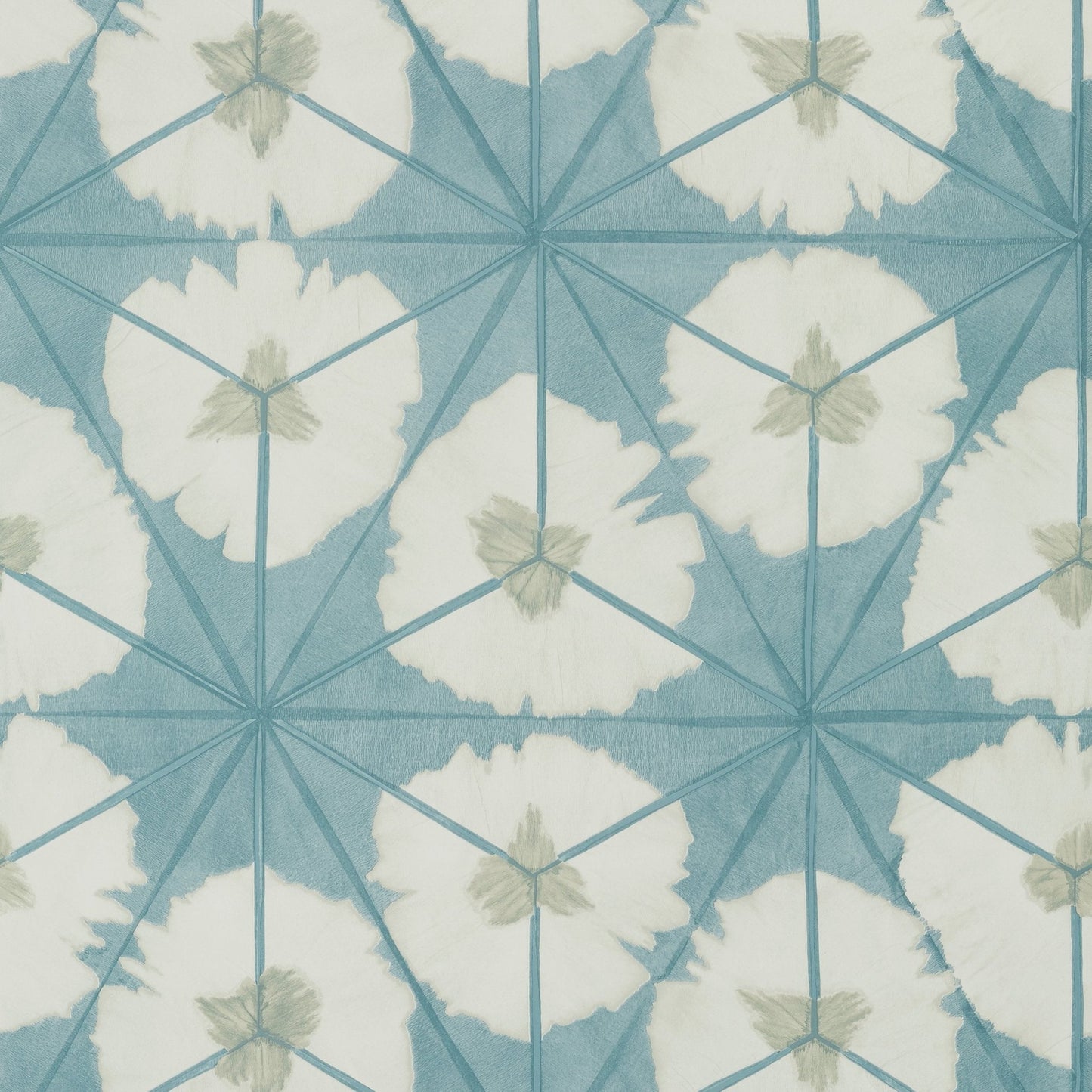 Sunburst Wallpaper - Aqua - Thibaut - T13091 - Premier Wallcovering