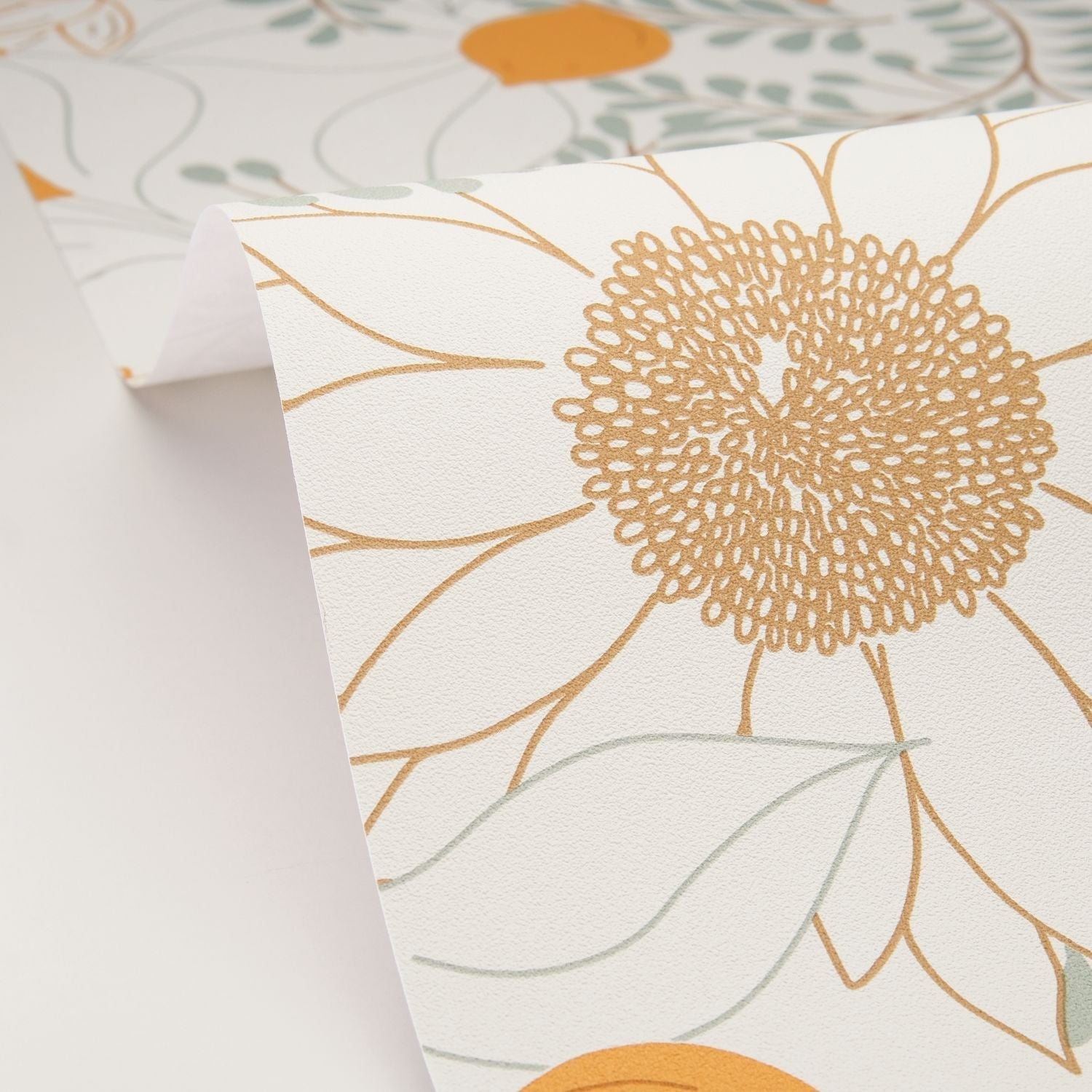 Sunflower Wallpaper - Vert d'eau - Caselio - 106880724 - Premier Wallcovering