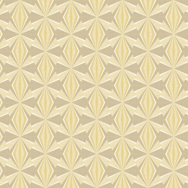 Sunray Diamond Wallpaper - Grey/Yellow - Hoopla Walls - HWA1048W - Premier Wallcovering