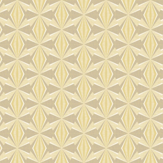 Sunray Diamond Wallpaper - Grey/Yellow - Hoopla Walls - HWA1048W - Premier Wallcovering