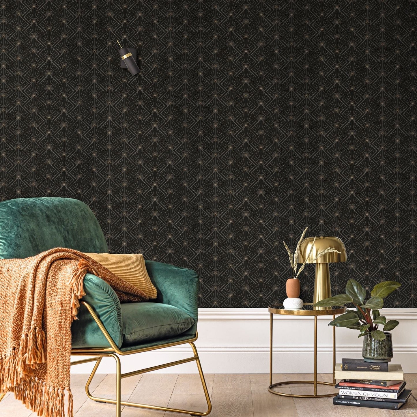 Sunrise Wallpaper - Noir - Caselio - 101232099 - Premier Wallcovering