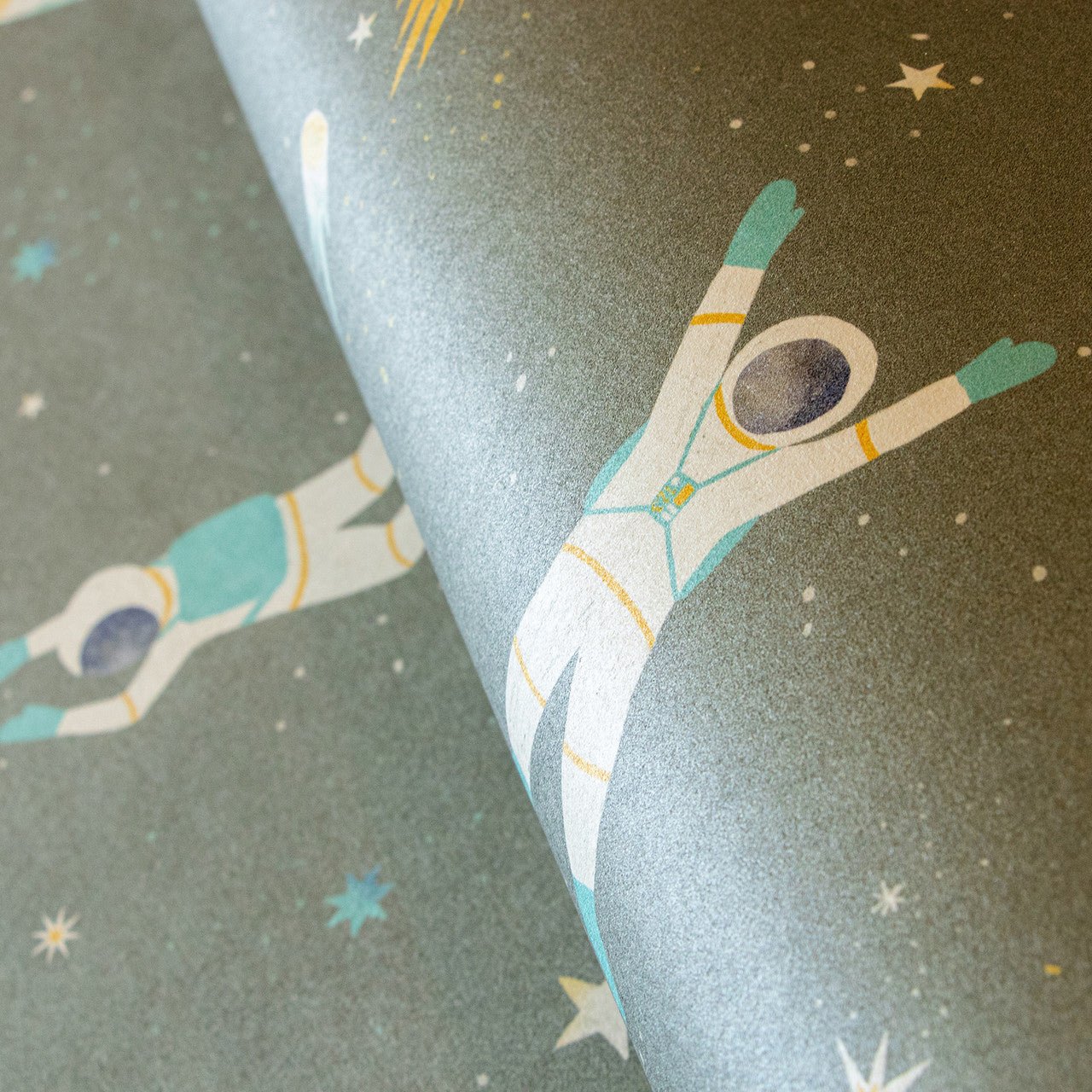 Super Space Great Kids Wallpaper - Dark Green - Hohenberger - 26832 - Premier Wallcovering