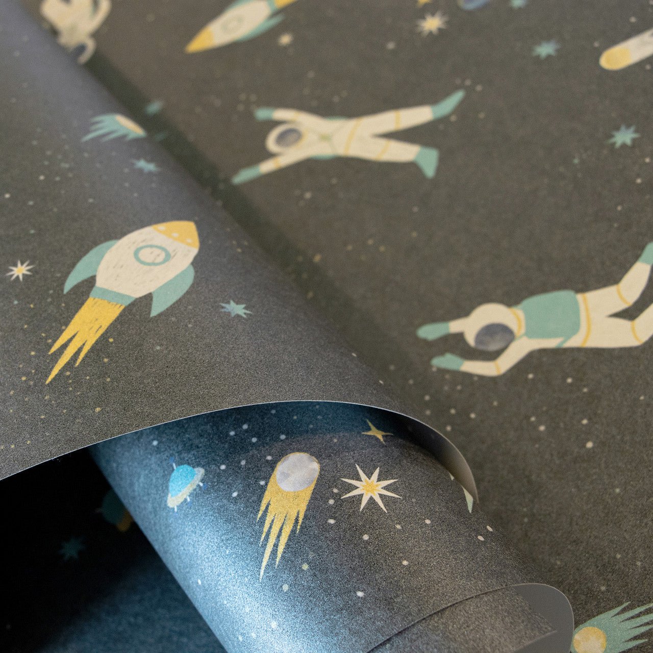 Super Space Great Kids Wallpaper - Space Blue - Hohenberger - 26833 - Premier Wallcovering