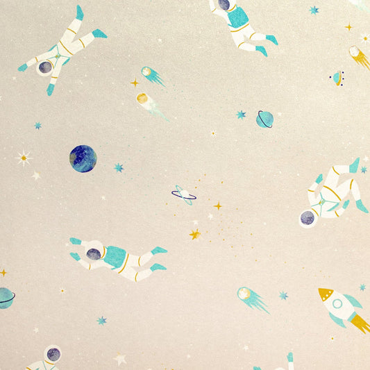 Super Space Great Kids Wallpaper - Dark Beige - Hohenberger - 26831 - Premier Wallcovering