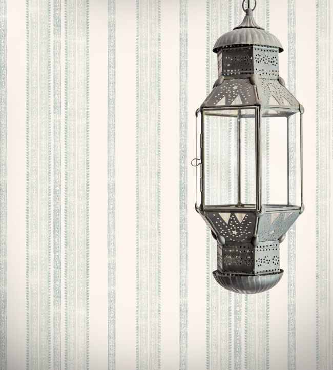 Surat Stripe Wallpaper - Ocean/jade - Madeaux - W2700 - 03 - Premier Wallcovering