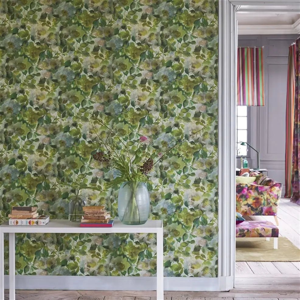 Surimono Wallpaper - Moss - Designers Guild - PDG1062/05 - Premier Wallcovering