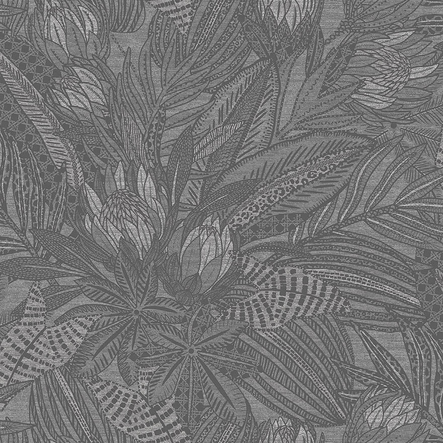 Susara Wallpaper - Charcoal - Holden Décor - 65822 - Premier Wallcovering