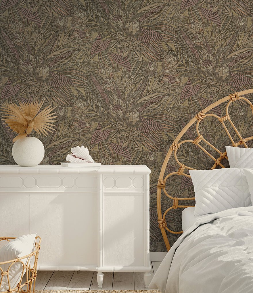 Susara Wallpaper - Ochre - Holden Décor - 65820 - Premier Wallcovering