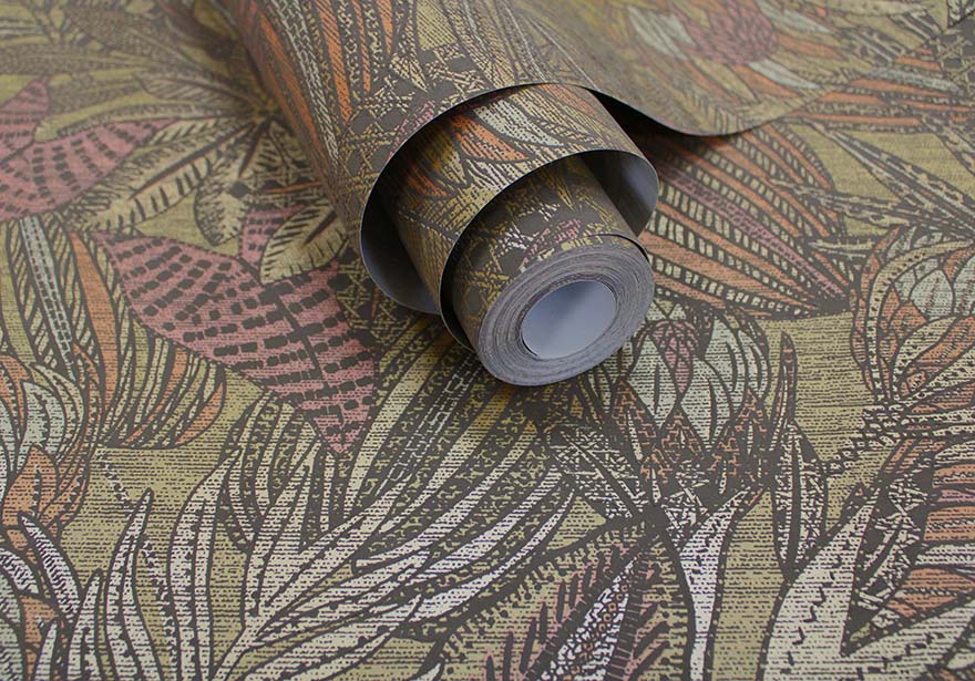 Susara Wallpaper - Ochre - Holden Décor - 65820 - Premier Wallcovering