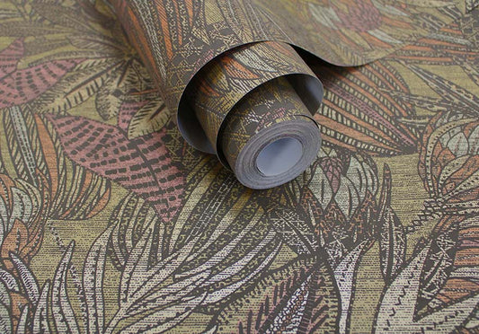 Susara Wallpaper - Ochre - Holden Décor - 65820 - Premier Wallcovering